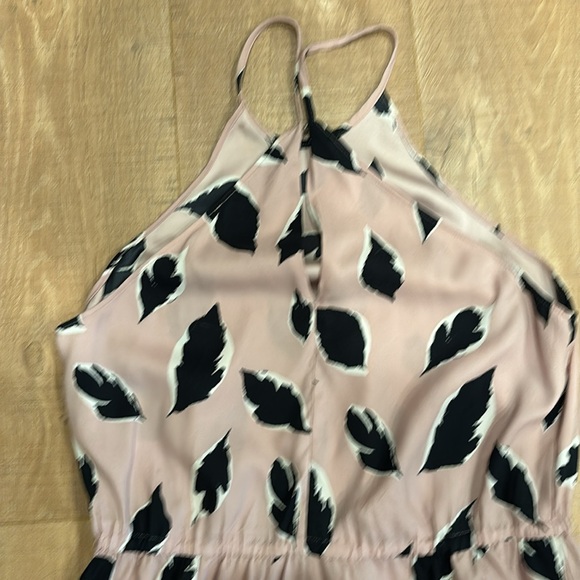 Loft leaf print blush midi dress, pretty, wedding - Picture 6 of 6